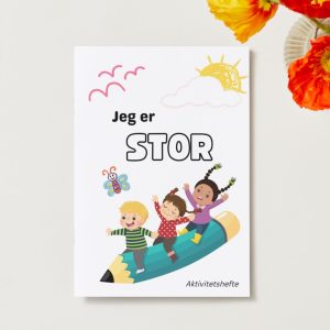 Forsidebilde for "jeg er stor": morsomme oppgaver for barn
