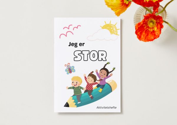 Forsidebilde for "jeg er stor": morsomme oppgaver for barn