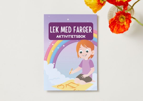 Bilde av forsiden til Lek med farger: fargelegge tegninger
