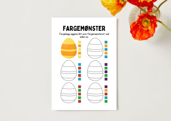 Aktivitetsark med fargemønster