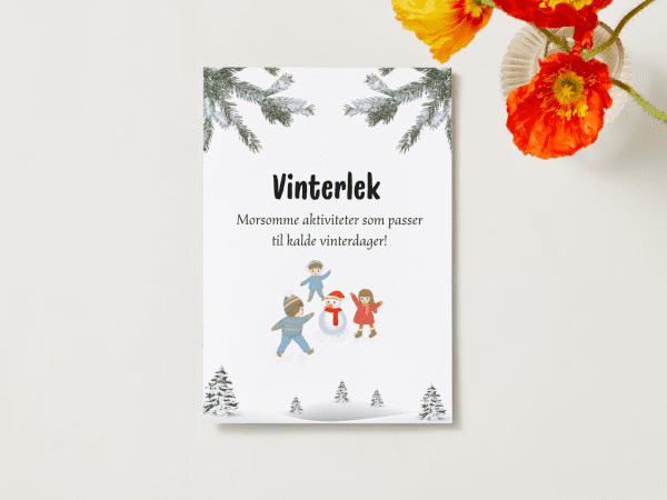 Bilde av aktivitetsheftet: vinterlek for barn inne
