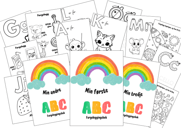 ABC-serie Bundle – Lær alfabetet med fargelegging! - Bilde 8
