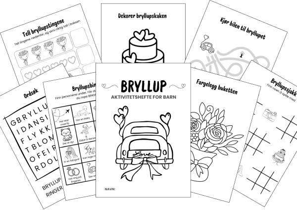 Barn i bryllup: gøyale aktiviteter - print ut - Bilde 4