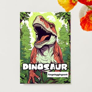 Dinosaur fargeleggingsark forside