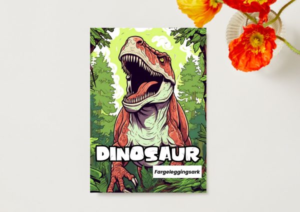 Dinosaur fargeleggingsark forside