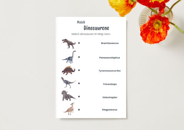 Dinosaurenes verden match dinosaurene